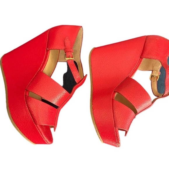 Marc By Marc Jacobs Red Leather wedges sz38 - Picture 7 of 12